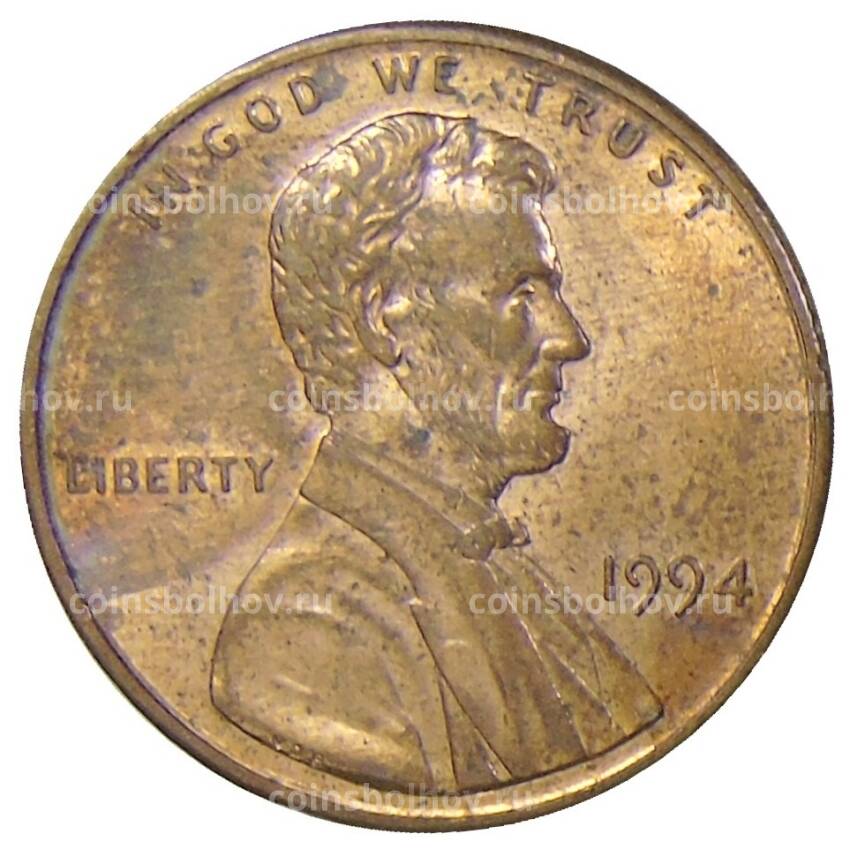 Монета 1 цент 1994 года США