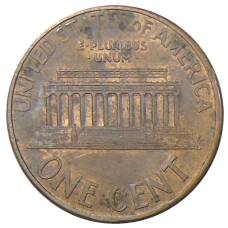 Монета 1 цент 1996 года D США (реверс)