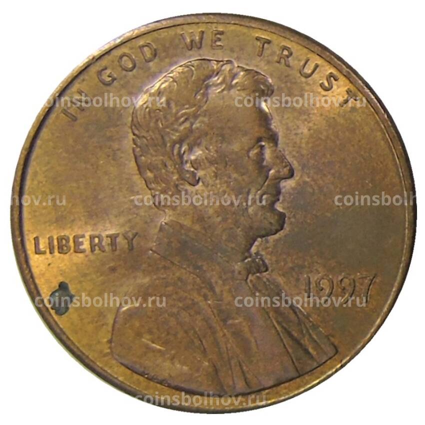 Монета 1 цент 1997 года США