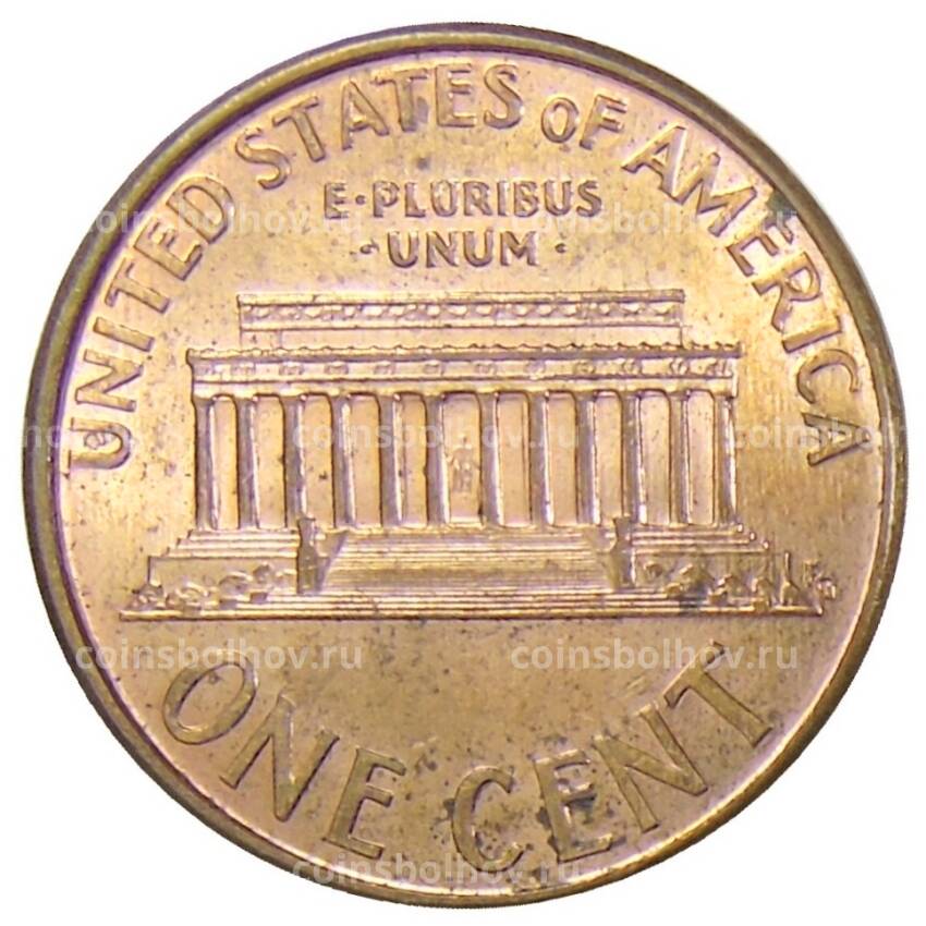 Монета 1 цент 2001 года США (вид 2)