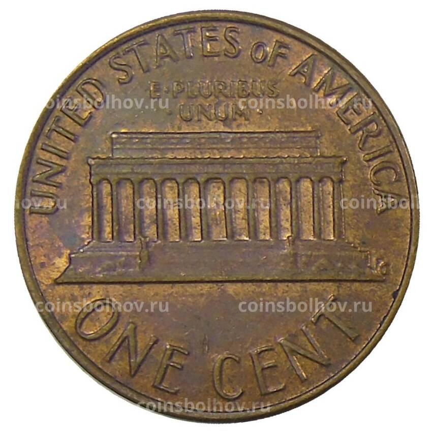 Монета 1 цент 1977 года D США (вид 2)