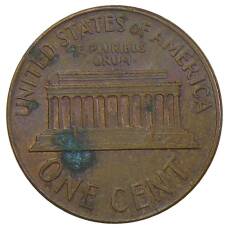 Монета 1 цент 1967 года США (реверс)