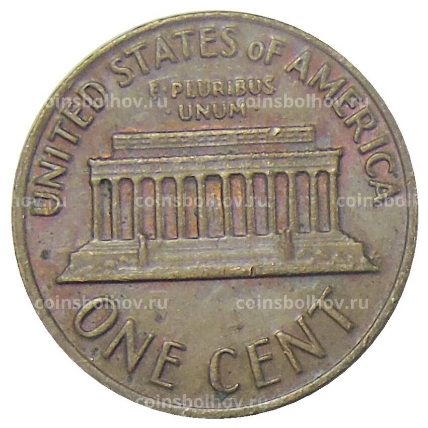 Монета 1 цент 1972 года США (вид 2)