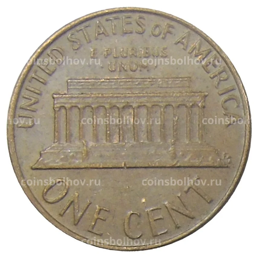 Монета 1 цент 1976 года D США (вид 2)