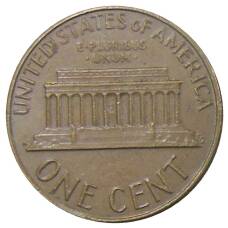 Монета 1 цент 1976 года D США (реверс)