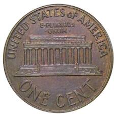 Монета 1 цент 1961 года D США (реверс)