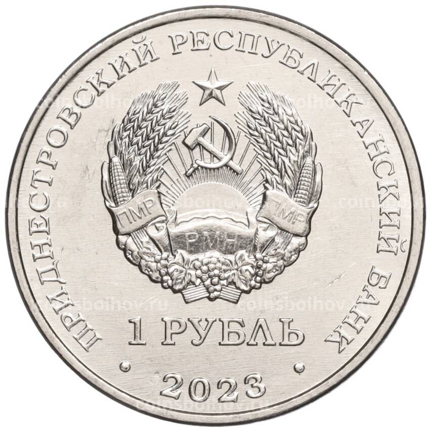 Монета 1 рубль 2023 года Приднестровье —  Красная книга — Красноносый нырок (вид 2)