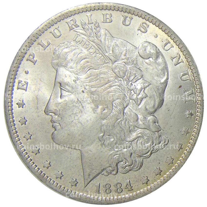 Монета 1 доллар 1884 года O США —  Доллар Моргана