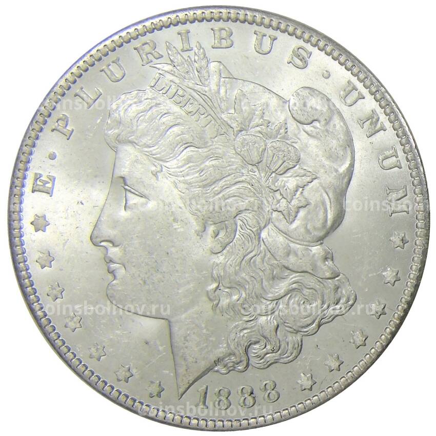 Монета 1 доллар 1888 года США —  Доллар Моргана