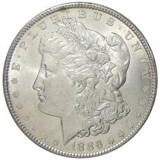 Монета 1 доллар 1886 года США — Доллар Моргана (аверс)