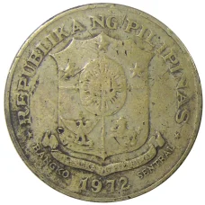 Монета 1 песо 1972 года Филиппины (реверс)