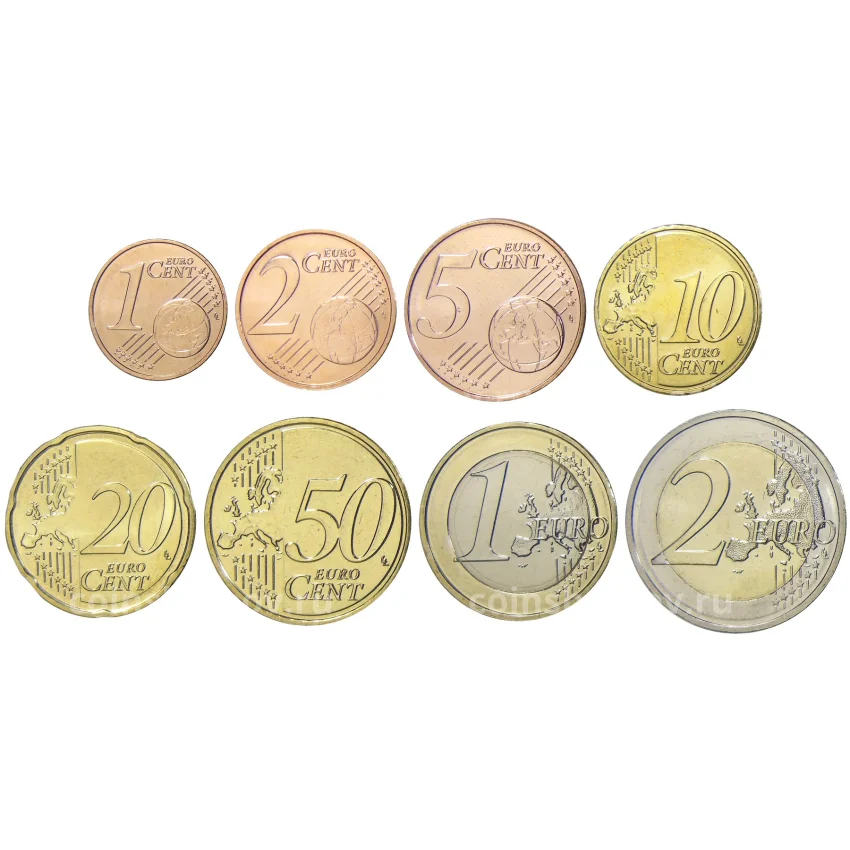 Годовой набор монет евро 2022 года Люксембург  (вид 2)