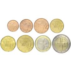 Годовой набор монет евро 2008 года Кипр (в блистере) (аверс)