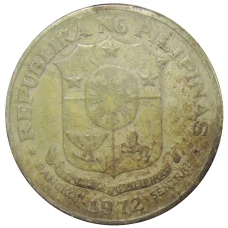 Монета 1 песо 1972 года Филиппины (реверс)