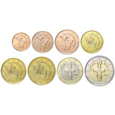 Годовой набор монет евро 2020 года Кипр (аверс)