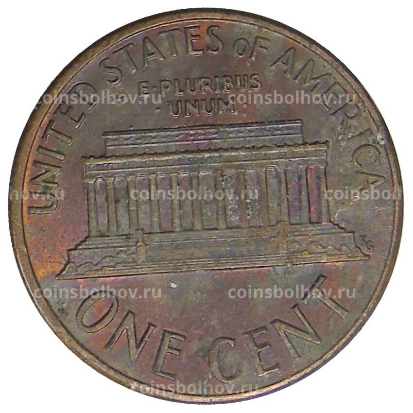 Монета 1 цент 1992 года США (вид 2)