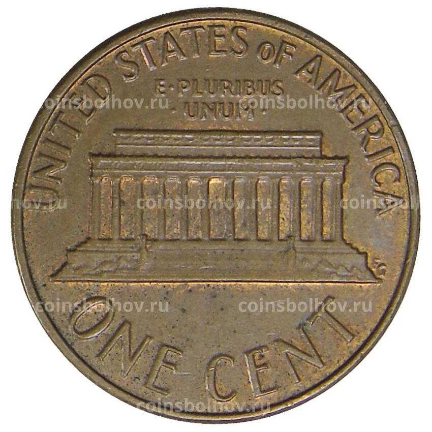 Монета 1 цент 1976 года D США (вид 2)