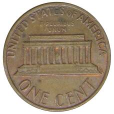 Монета 1 цент 1980 года США (реверс)