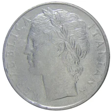 Монета 100 лир 1960 года Италия (реверс)