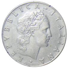 Монета 50 лир 1968 года Италия (реверс)