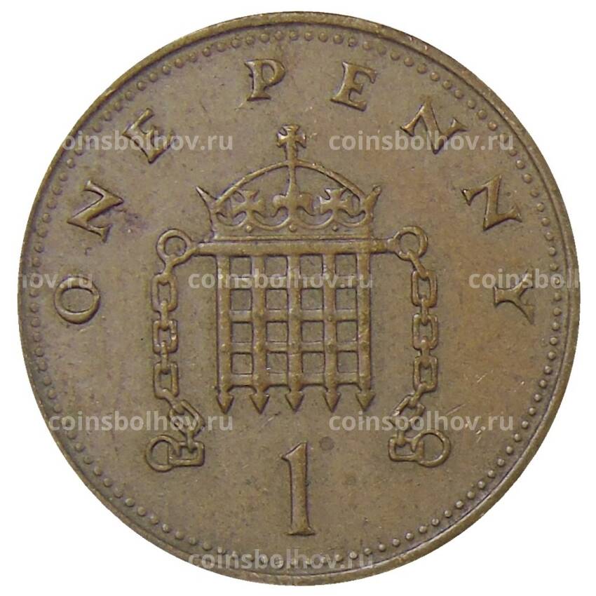 Монета 1 пенни 1987 года Великобритания (вид 2)