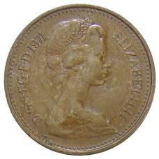 Монета 1/2 нового пенни 1971 года Великобритания (аверс)