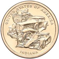 Монета 1 доллар 2023 года P США «Американские инновации — Автомобильная промышленность» (Индиана) (аверс)