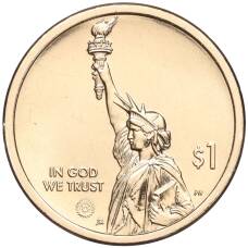 Монета 1 доллар 2023 года P США «Американские инновации — Автомобильная промышленность» (Индиана) (реверс)