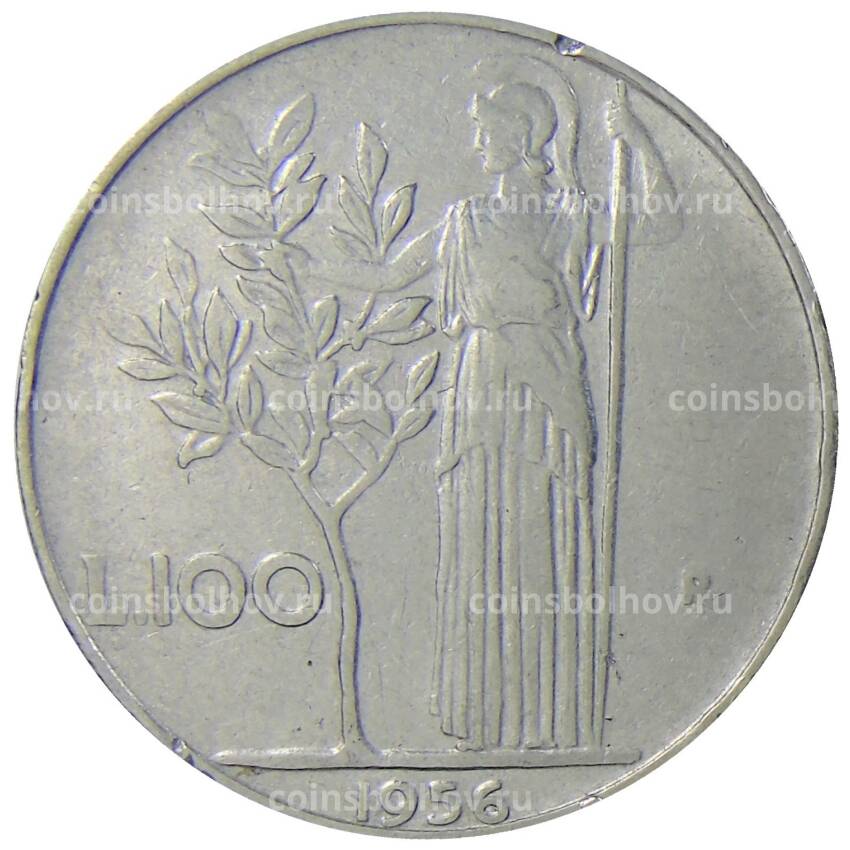 Монета 100 лир 1956 года Италия