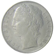 Монета 100 лир 1956 года Италия (реверс)