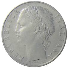 Монета 100 лир 1959 года Италия (реверс)