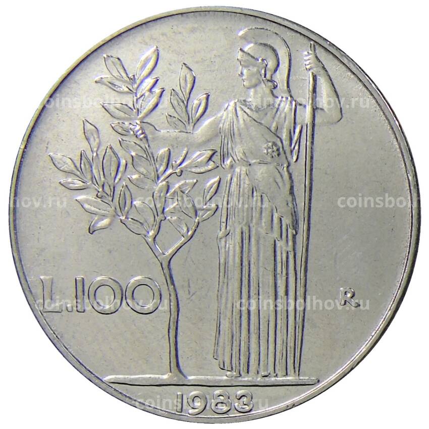 Монета 100 лир 1983 года Италия