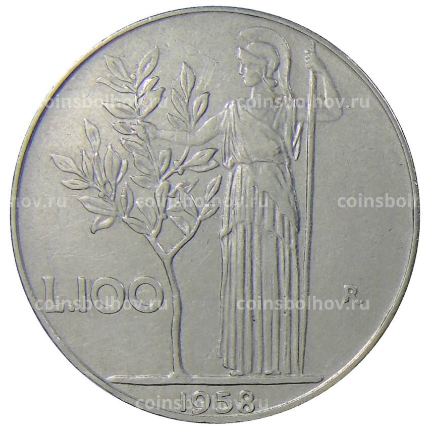 Монета 100 лир 1958 года Италия