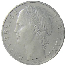 Монета 100 лир 1958 года Италия (реверс)