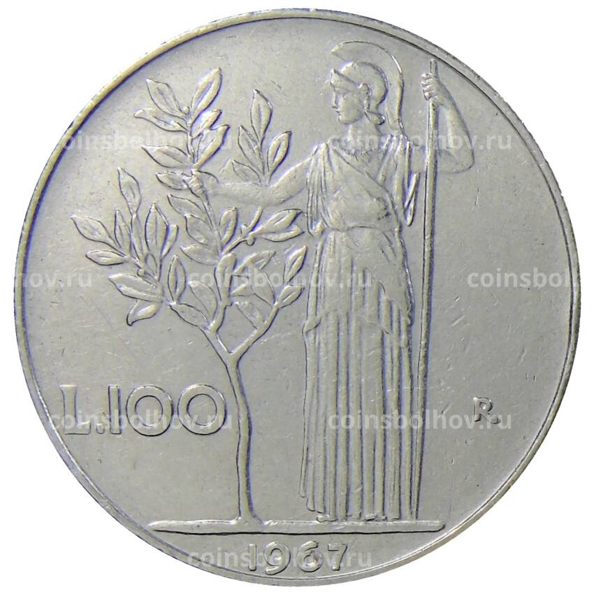 Монета 100 лир 1967 года Италия