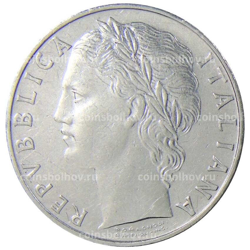 Монета 100 лир 1967 года Италия (вид 2)