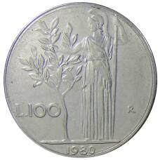 Монета 100 лир 1980 года Италия (аверс)