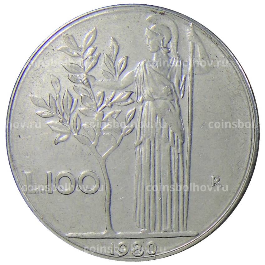 Монета 100 лир 1980 года Италия