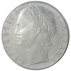 Монета 100 лир 1980 года Италия (реверс)