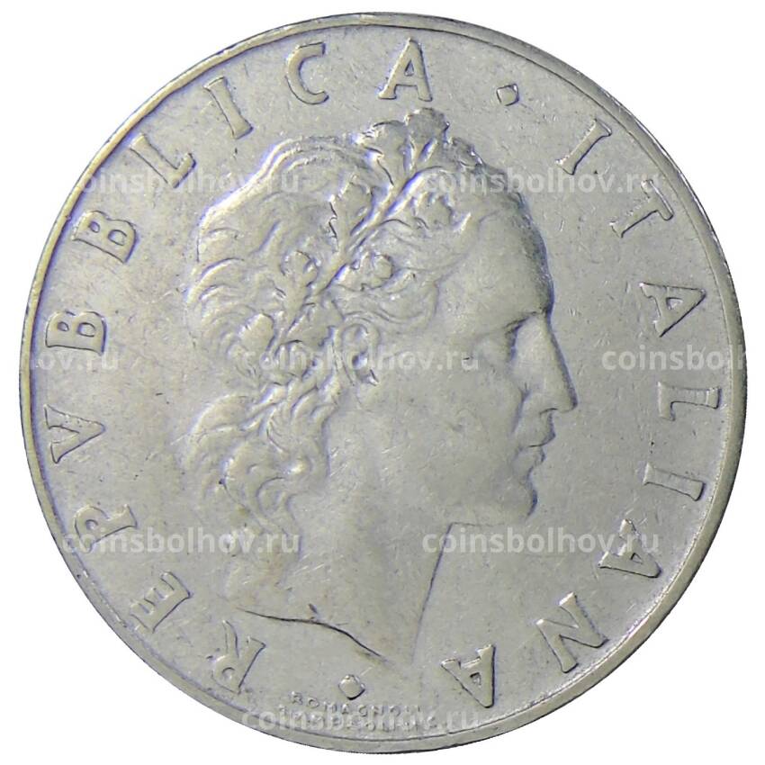 Монета 50 лир 1956 года Италия (вид 2)