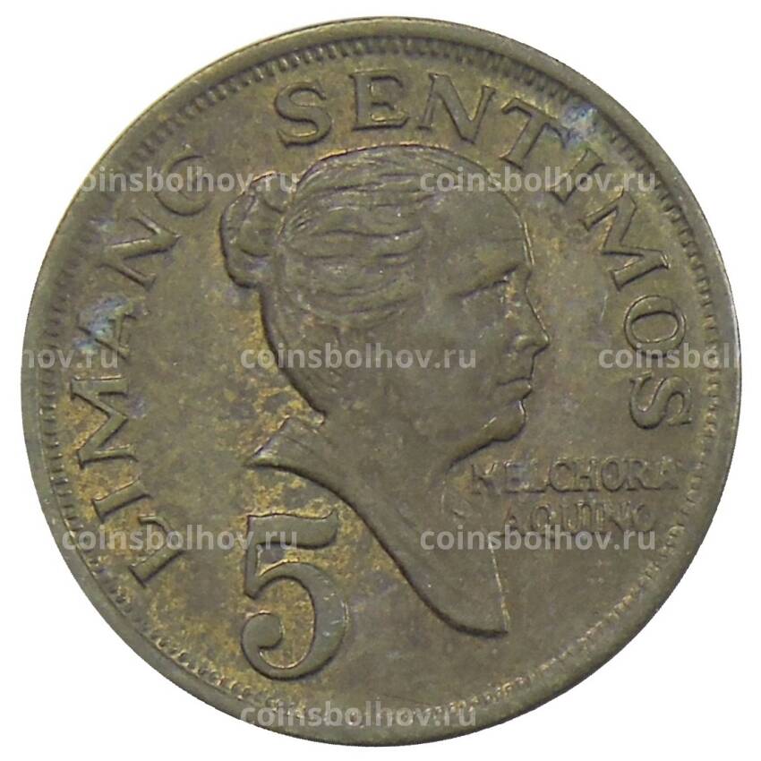 Монета 5 сентимо 1974 года Филиппины