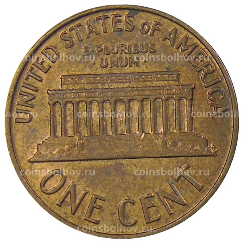 Монета 1 цент 1961 года США (вид 2)