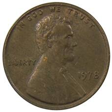 Монета 1 цент 1978 года США (аверс)