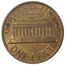 Монета 1 цент 1977 года D США (реверс)