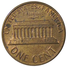 Монета 1 цент 1977 года D США (реверс)