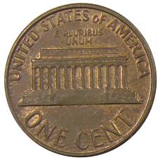 Монета 1 цент 1975 года D США (реверс)