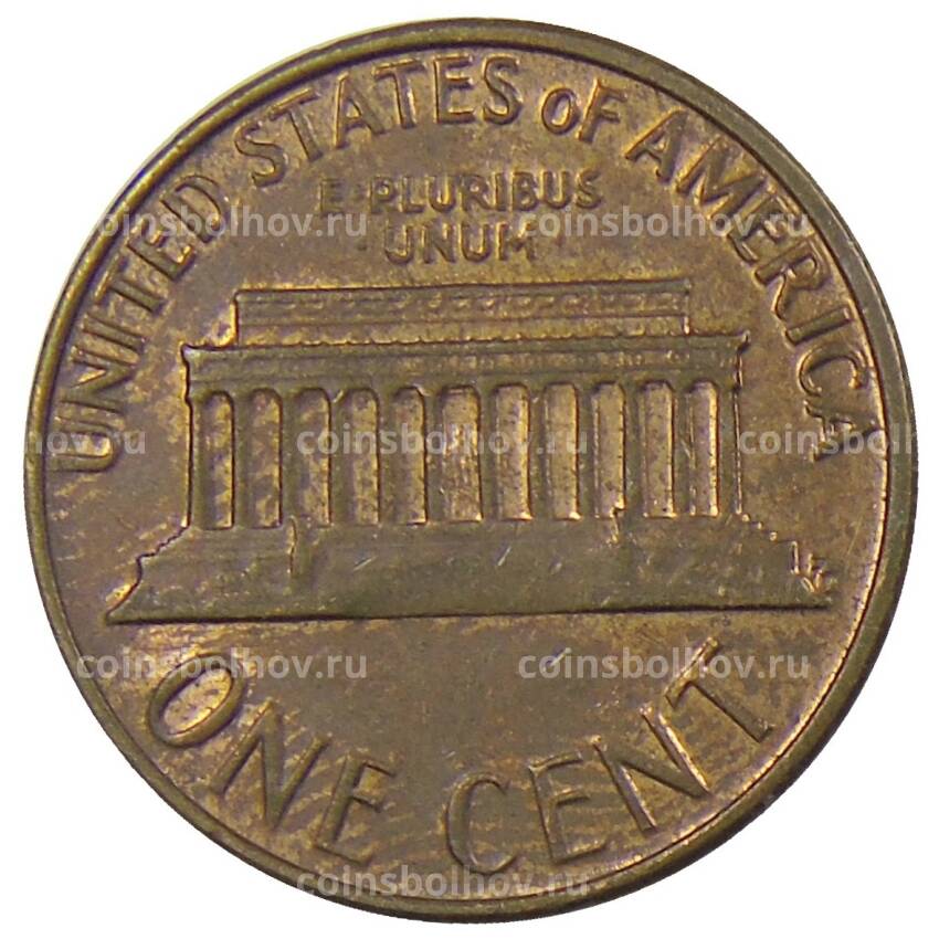Монета 1 цент 1975 года D США (вид 2)