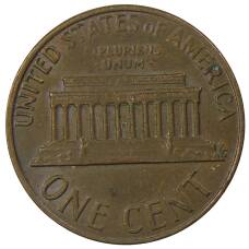 Монета 1 цент 1973 года D США (реверс)