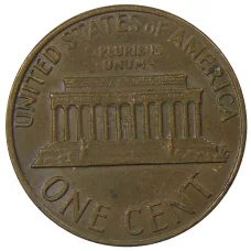 Монета 1 цент 1973 года D США (реверс)