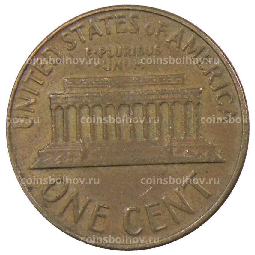 Монета 1 цент 1964 года D США (вид 2)